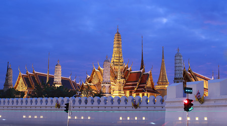 Grand palace temple with night time ,Bangkok,Thailandのeditorial素材
