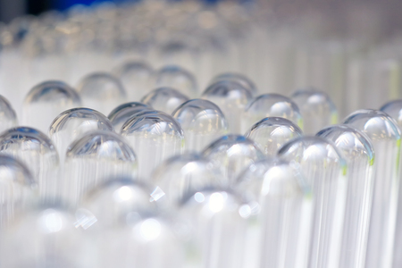 Close up test tube instrument science in laboratory.