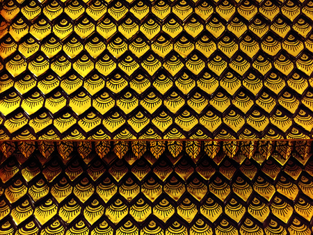 Thai art pattern golden abstract background. Abstract gold pattern seamless background.の写真素材