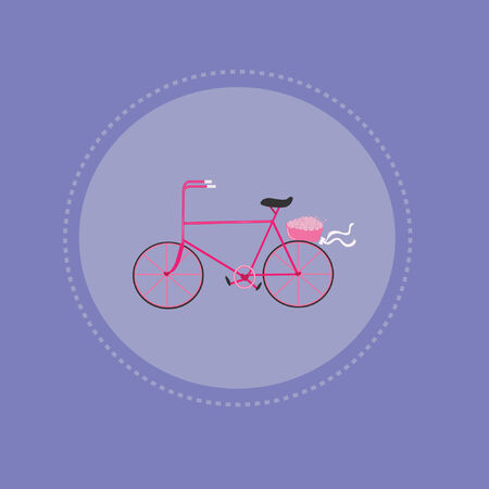 Pink bicycleのイラスト素材