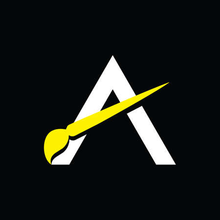 letter A brush span papilio logo vector illustrationのイラスト素材