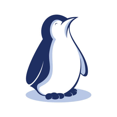 Modern professional penguin logoの写真素材