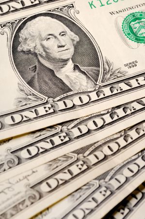One dollar close-up with portrait