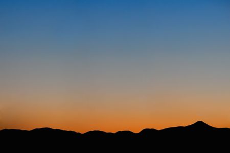 Mountains on sunsetの写真素材