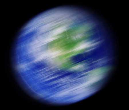 Earth spinningの写真素材