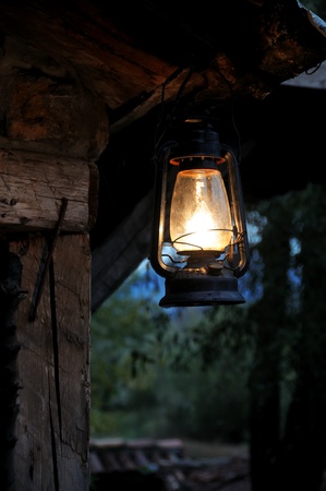 Romantic lantern at night 