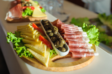 Italian antipasto prepared on traditionalの写真素材