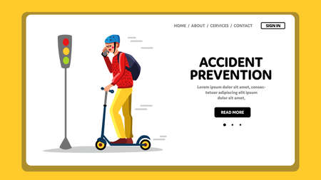 Accident Prevention Inattentive Driver Vectorのイラスト素材