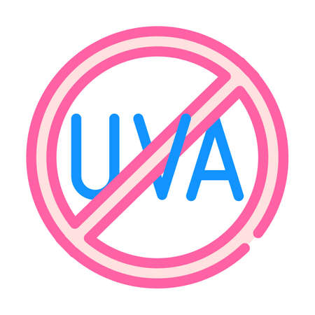 uva crossed out mark color icon vector illustrationのイラスト素材