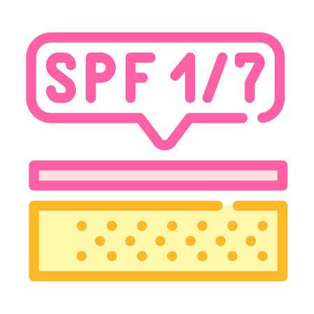 sunscreen layer on skin color icon vector illustrationのイラスト素材