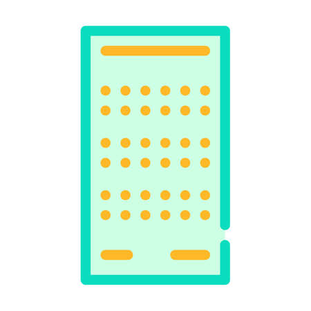 lottery card color icon vector isolated illustrationのイラスト素材