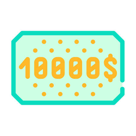 money winning card color icon vector illustrationのイラスト素材