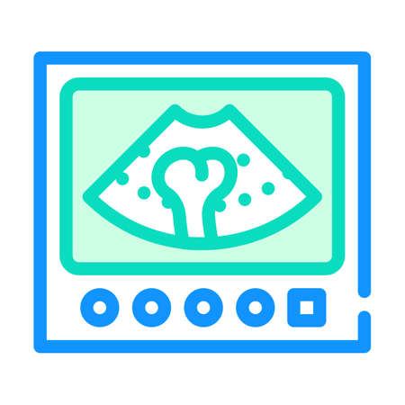 bone x-ray color icon vector isolated illustrationのイラスト素材