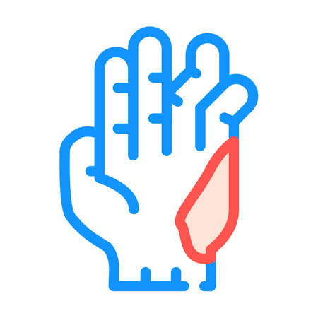 displaced fracture color icon vector isolated illustrationのイラスト素材