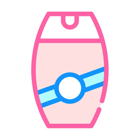 sun safety skin bottle color icon vector illustrationのイラスト素材