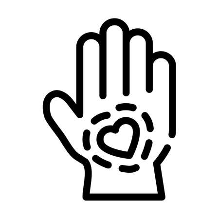healthy hand skin line icon vector illustrationのイラスト素材