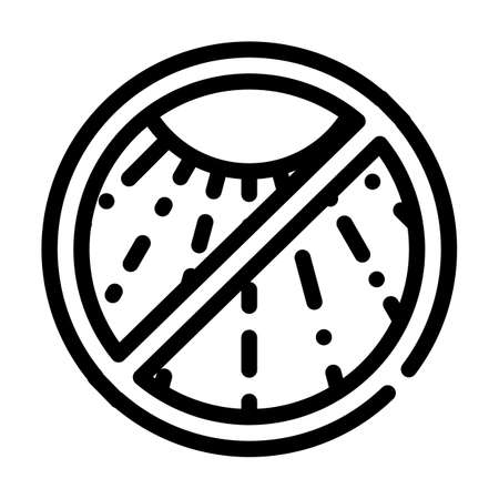 anti sun protection line icon vector illustrationのイラスト素材