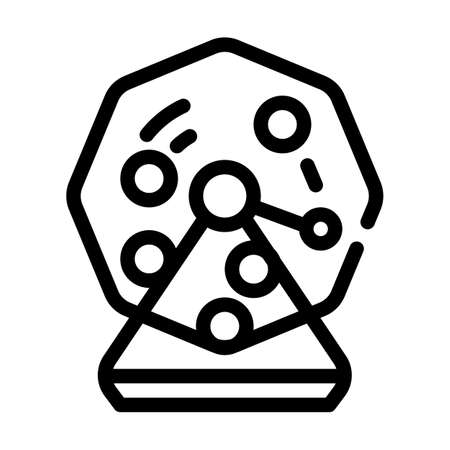 lotto machine with balls line icon vector illustrationのイラスト素材