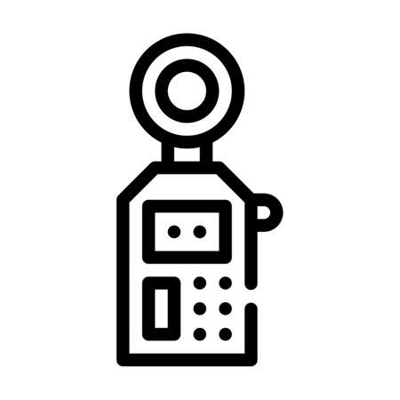noise meter measuring device line icon vector illustrationのイラスト素材