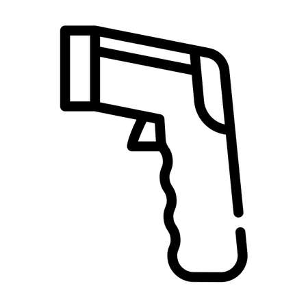 pyrometer measuring equipment line icon vector illustrationのイラスト素材