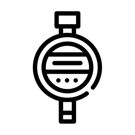 hardness meter or durometer line icon vector illustrationのイラスト素材