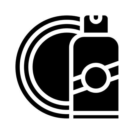 sun protective skin bottle glyph icon vector illustrationのイラスト素材