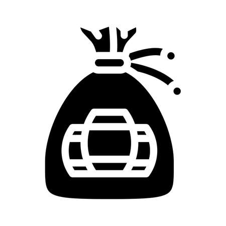 lottery kegs bag glyph icon vector illustrationのイラスト素材