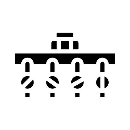 irrigation pipeline system glyph icon vector illustrationのイラスト素材
