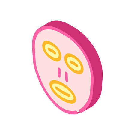 facial sunscreen mask isometric icon vector illustrationのイラスト素材