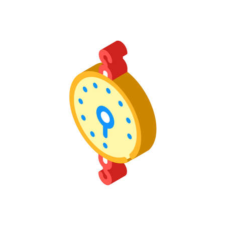 dynamometer measuring equipment isometric icon vector illustrationのイラスト素材