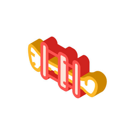 Ilizarov apparatus isometric icon vector isolated illustrationのイラスト素材
