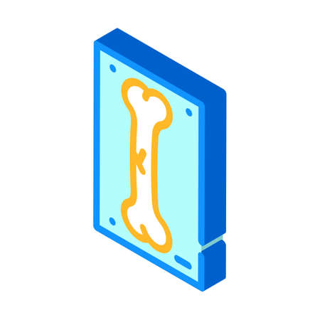 crack bone x-ray isometric icon vector illustrationのイラスト素材