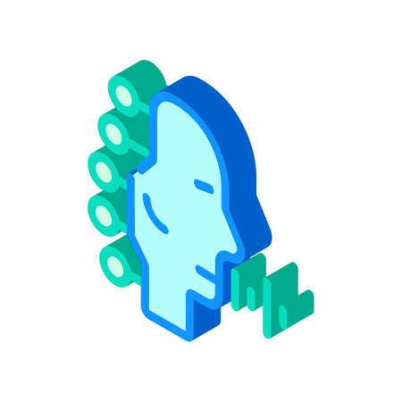 robotic voice isometric icon vector isolated illustrationのイラスト素材