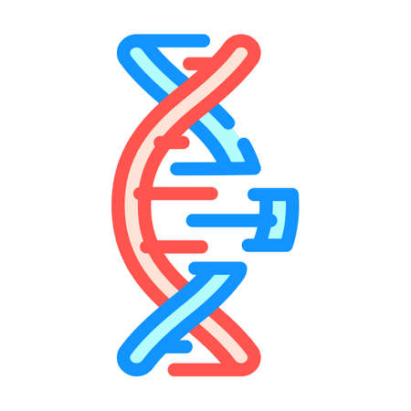 dna code color icon vector isolated illustrationのイラスト素材