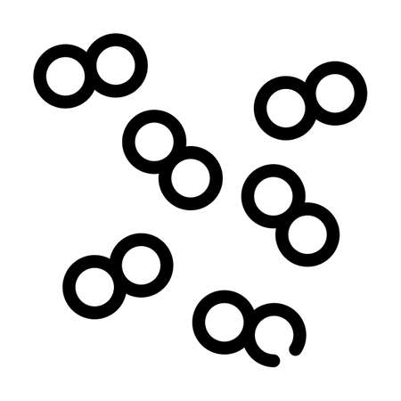 pneumococcus infection line icon vector isolated illustrationのイラスト素材