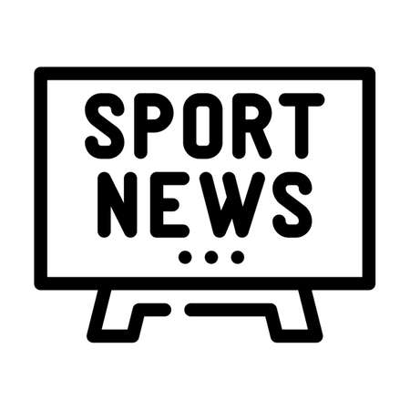 sport news tv line icon vector illustrationのイラスト素材