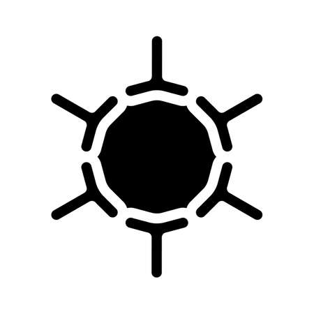 varicella zoster virus glyph icon vector illustrationのイラスト素材