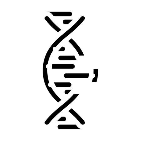 dna code glyph icon vector isolated illustrationのイラスト素材
