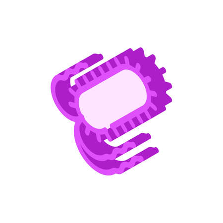 salmonella bacteria isometric icon vector isolated illustrationのイラスト素材