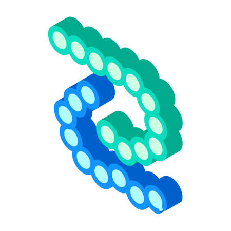 bacillus anthracis isometric icon vector isolated illustrationのイラスト素材