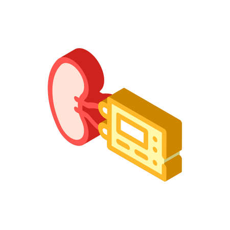 implantable artificial kidney isometric icon vector illustrationのイラスト素材