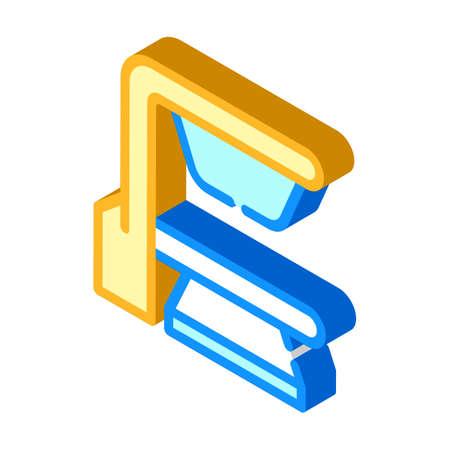 biotech equipment isometric icon vector isolated illustrationのイラスト素材