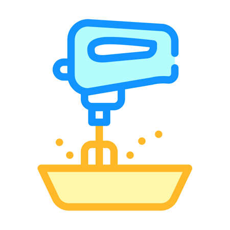 mixer kitchen tool color icon vector illustrationのイラスト素材