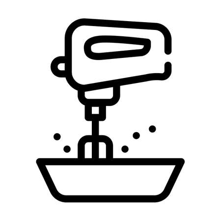 mixer kitchen tool line icon vector illustrationのイラスト素材