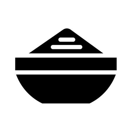 cool porridge glyph icon vector symbol illustrationのイラスト素材