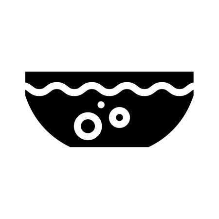 beetroot soup glyph icon vector symbol illustrationのイラスト素材