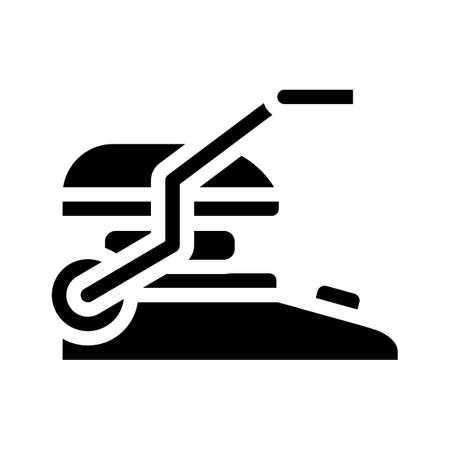 electronic bbq grill glyph icon vector illustrationのイラスト素材