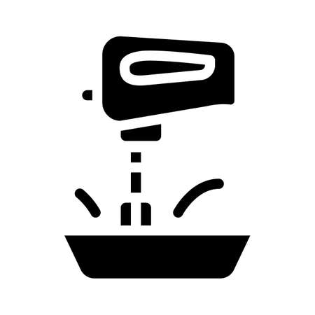 mixer kitchen tool glyph icon vector illustrationのイラスト素材