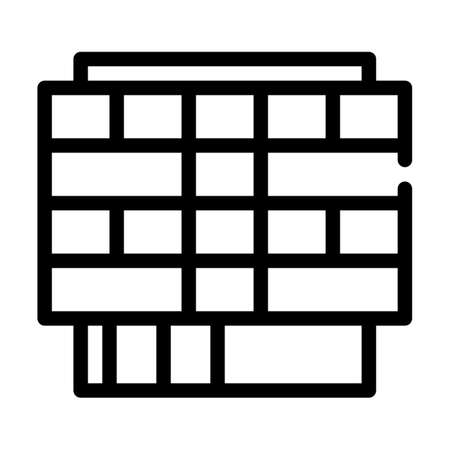 business center line icon vector black illustrationのイラスト素材