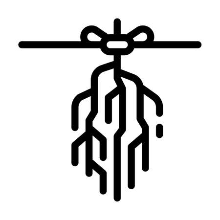 medicinal plant root line icon vector illustrationのイラスト素材